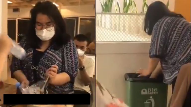 Viral Video Pelanggan Restoran Bersihkan Meja Seorang Diri, Publik Salut (Twitter).