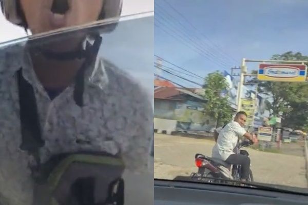 Viral Bapak Amuk Habis-Habisan Pengemudi Mobil. (TikTok/@lolypolly88)