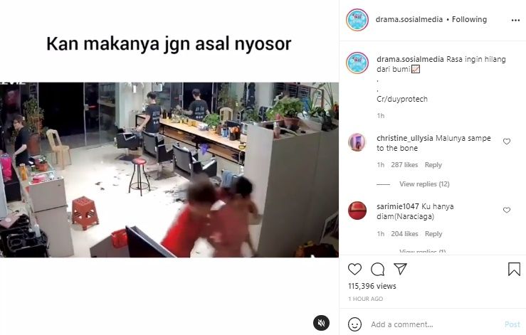 Pria Main Nyosor Pacar, Ending Bikin Malu Ingin Hilang Dari Bumi. (Instagram/@drama.sosialmedia)