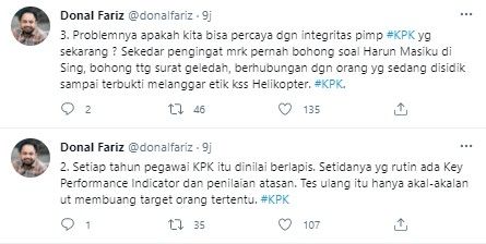 Komentar Donal Fariz soal Novel Baswedan terancam dipecat (Twitter/donalfariz)