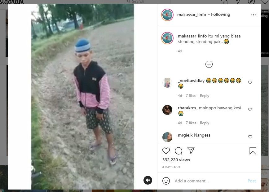 Bocah freestyle nangis motornya mau disita polisi (IG/makassar_iinfo)