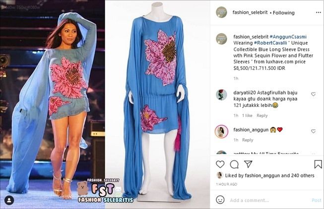 Disebut Mirip Daster, Publik Kaget Baju Anggun C Sasmi Harganya Rp121 Juta. (Instagram/@fashion_selebrit)