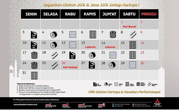 Kalender Lebaran Service Fair. (Dok : MMKSI)