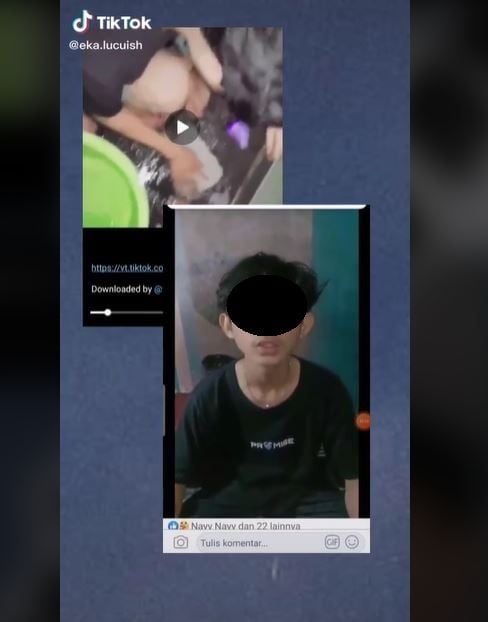 Viral Pria Cuci Pembalut Pacar Beri Klarifikasi (tiktok.com/@eka.lucuish)