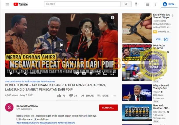 Cek fakta Megawati pecat Ganjar Pranowo dari PDIP karena mesra dengan Anies Baswedan (Turnbackhoax.id).
