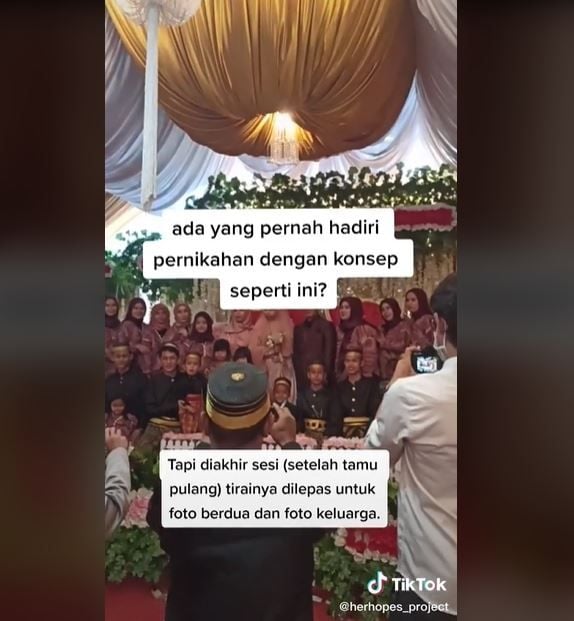 Konsep Pernikahan Syar'i, Pasangan Pengantin Ikut Dipisah (tiktok.com/@herhopes_project)