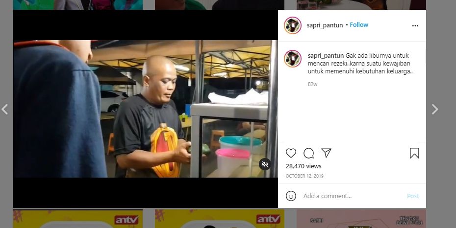 Mengenang Sosok Sapri Pantun, Ternyata Punya Sederet Bisnis Kuliner. (Instagram/@sapri_pantun)