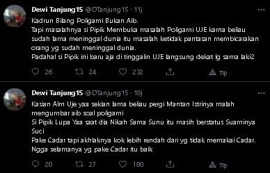 Sindiran Dewi Tanjung ke Umi Pipik bongkar Uje Poligami. (Twitter)