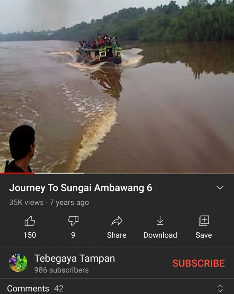 Cek Fakta:  Viral Video Warga Mudik Lewat Sungai (Turnbackhoax.id)