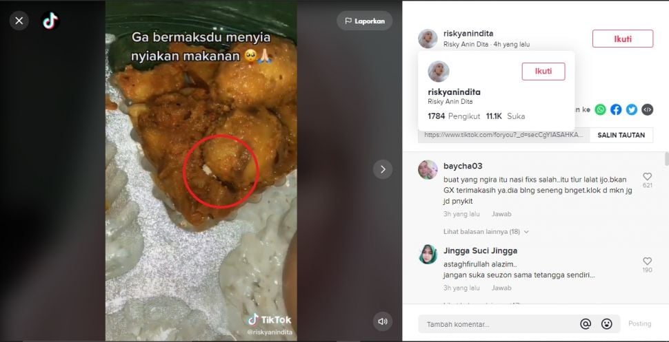 Buka-bukaan berkat dari tetangga (TikTok).