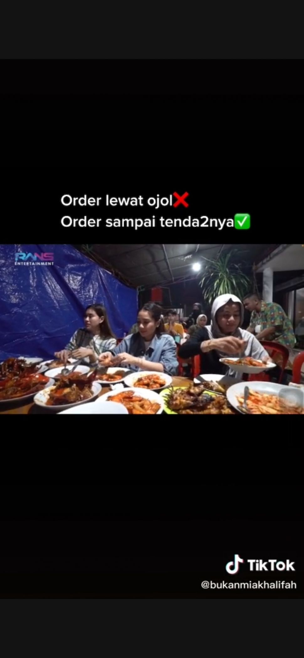 Ngidam Seafood Pinggir Jalan, Nagita Slavina Boyong Tendanya ke Rumah. (Dok: TikTok/bukanmiakhalifah)