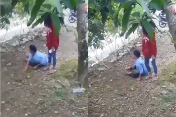 Viral Video Anak Tega Dorong Orang Tua Sampai Tersungkur. (Instagram/@repostwonogiri)