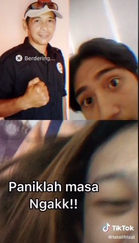 Pria ini panik tahu sang pacar undang ayah video call bareng. (Tiktok/@tatalifrizal)