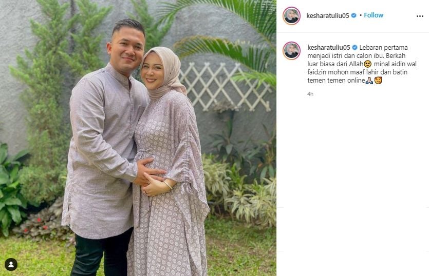 Artis yang rayakan lebaran pertama sebagai pasutri - Kesha Ratuliu. (Instagram/kesharatuliu05)