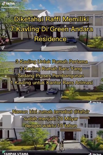 Viral Video Bongkar Harga Rumah Raffi Ahmad, (TikTok/@seputarceritakita)