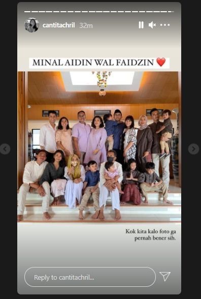 Lebaran Adipati Dolken bersama Canti Tachril