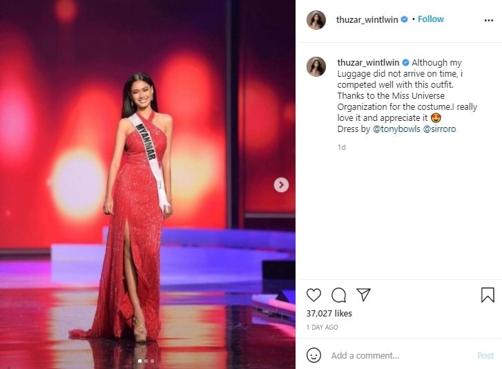 Fakta menarik Miss Myanmar Ma Thuzar Wint Lwin di Miss Universe 2020. (Instagram/thuzar_wintlwin)