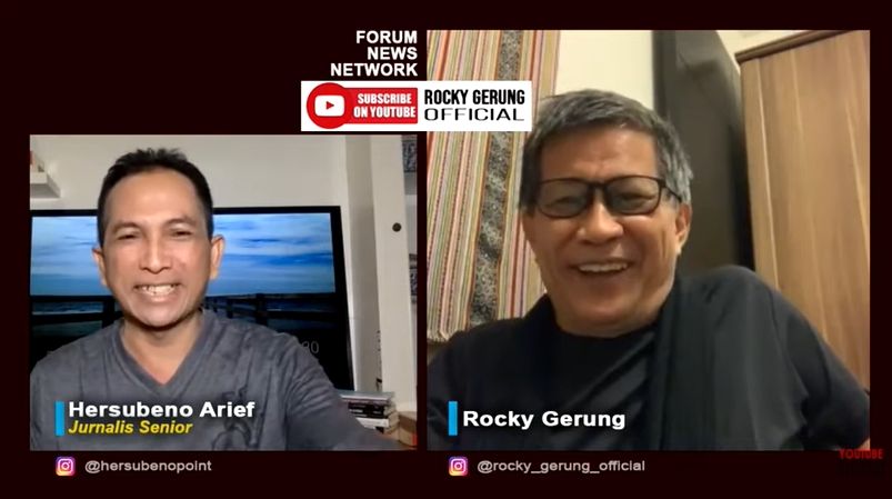 Rocky Gerung soal kecaman Jokowi kepada Israel (YouTube/RockyGerungOfficial).