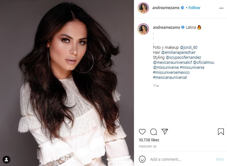 Potret Andrea Meza Miss Universe 2020. (Instagram/andreamezamx)