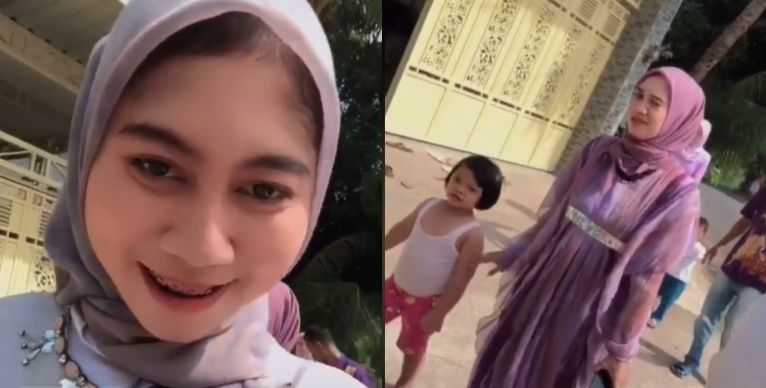 Viral wanita heran dengan adik, Tuhan Kenapa Dia Berbeda (TikTok/@aliencuttie).