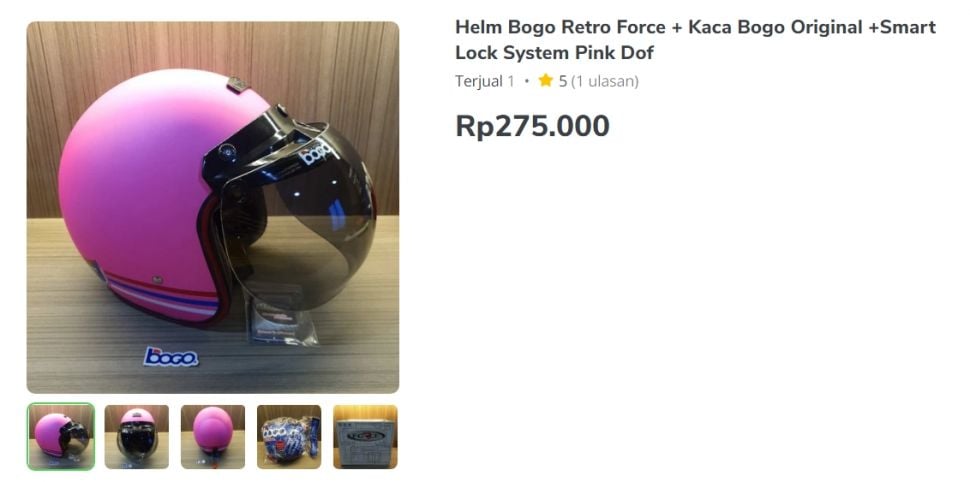 Alternatif helm Lisa Black Pink. (dari berbagai olshop Indonesia)