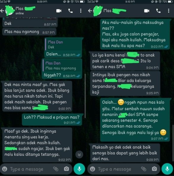 Wanita Ini Ditinggal Nikah Pacar Karena Standar 'Keluarga Terpandang'. (Twitter/@bertanyarl)