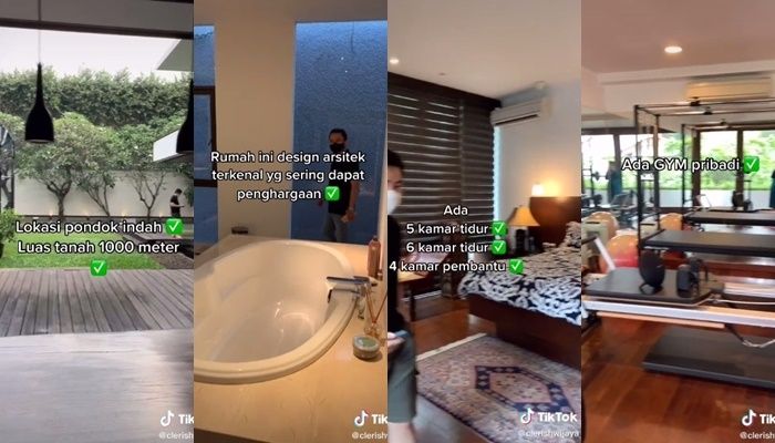 Viral Review Rumah Mewah Pondok Indah Harga 59 Miliar 'Doang'. (TikTok/@celrishwijaya)