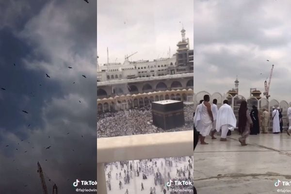 Izin Bapak Mau Jumatan, Pria Ini Pergi Salat ke Masjidil Haram. (TikTok/@fajriedwinn)