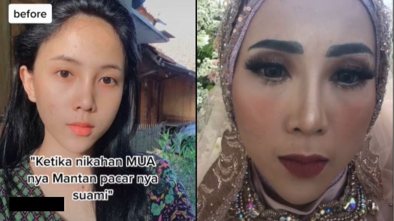 Wanita ngeluh riasan MUA pernikahan (TikTok/dear.anya).