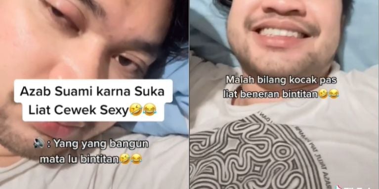 Video kocak istri tegur suami yang matanya bintitan (TikTok/Ojankeke).