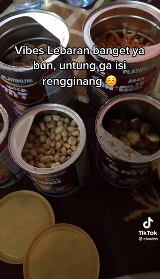 Kaleng Susu di Meja Tamu. (TikTok)