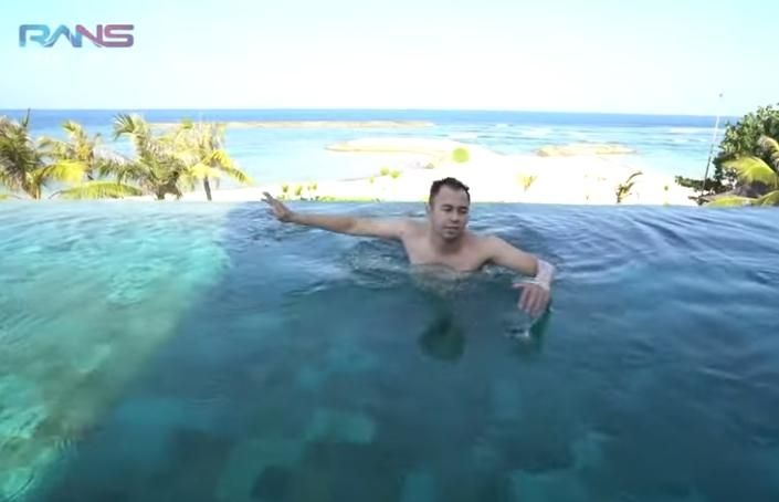 Potret tempat menginap Raffi Ahmad di Bali. (YouTube/Rans Entertainment)