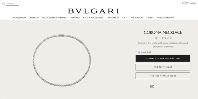 Detail kalung mewah Amanda Manopo. (https://www.bulgari.com)