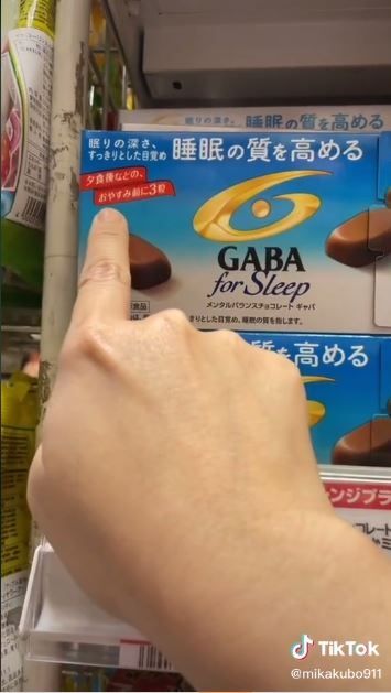 Gaba for sleep, cokelat untuk tidur (TikTok @mikakubo911)