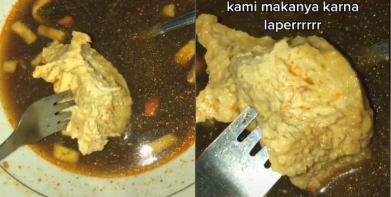 Temukan kejanggalan pada bakso, wanita syok mengira pakai daging babi (TikTok).