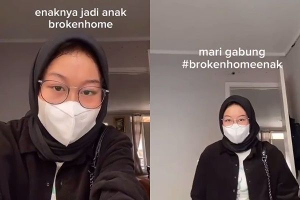 Viral Cewek Ungkap Daftar Enaknya Jadi Anak Broken Home. (Instagram/@jakarta.keras)