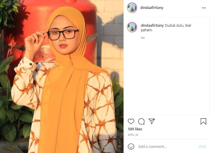 Profil Dinda Firtiany. (Instagram/dindaafirtiany)