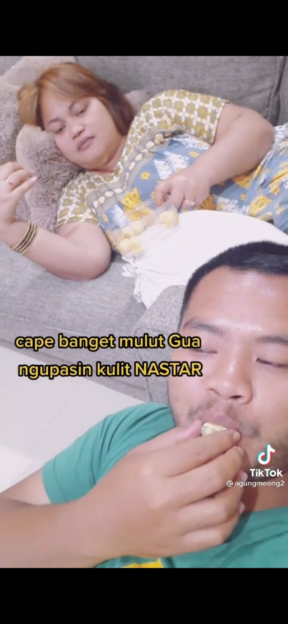 Suami preteli jeroan nastar demi istri (TikTok/ Agungmeong2)