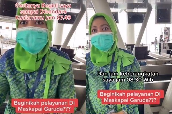 Viral Pria Video dan Amuk Petugas Maskapai Malah Jadi Blunder. (TikTok/@adv.jhon_waruwu.sh)