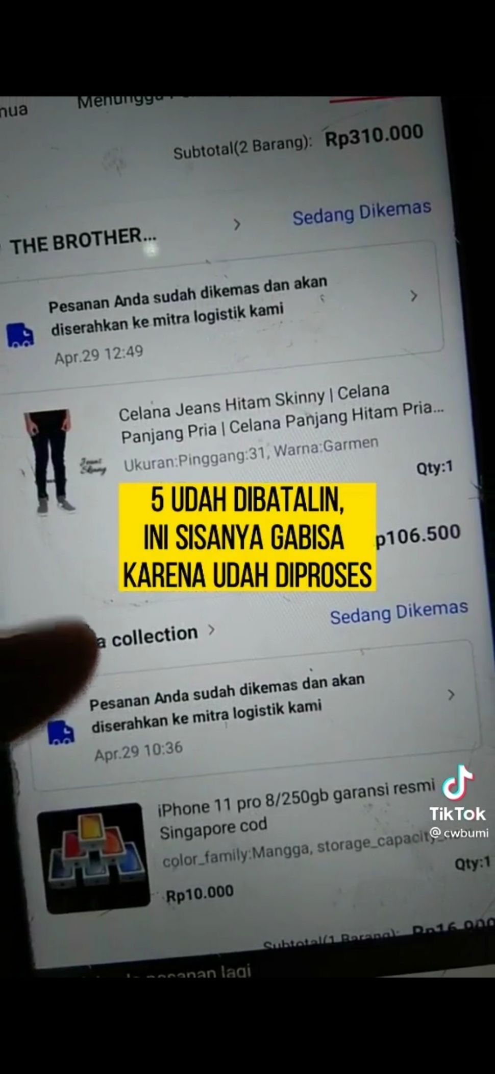 Viral Kisah Balita Main Hp Sampai Check Out Belanjaan Jutaan Rupiah (TikTok/cwbumi)