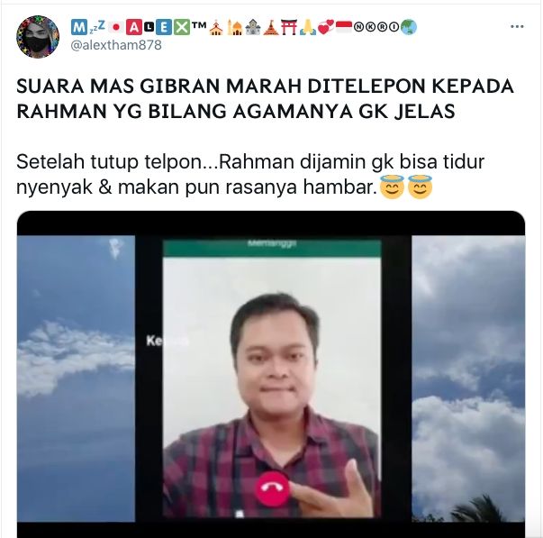 Beredar suara Wali Kota Solo Gibran Rakabuming Raka marah besar. [Twitter]