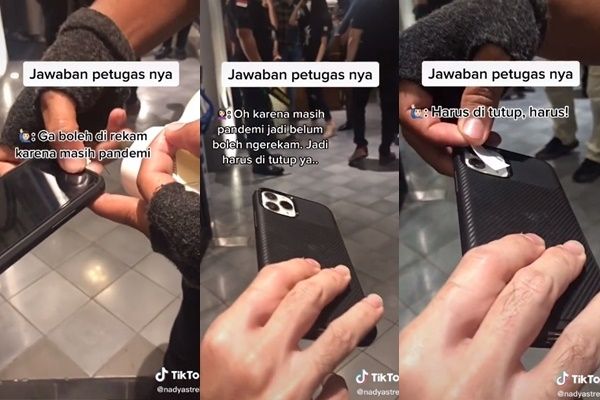 Viral Restoran Tutup Kamera Hp Pengunjung dengan Stiker. (TikTok/@nadyastrella)