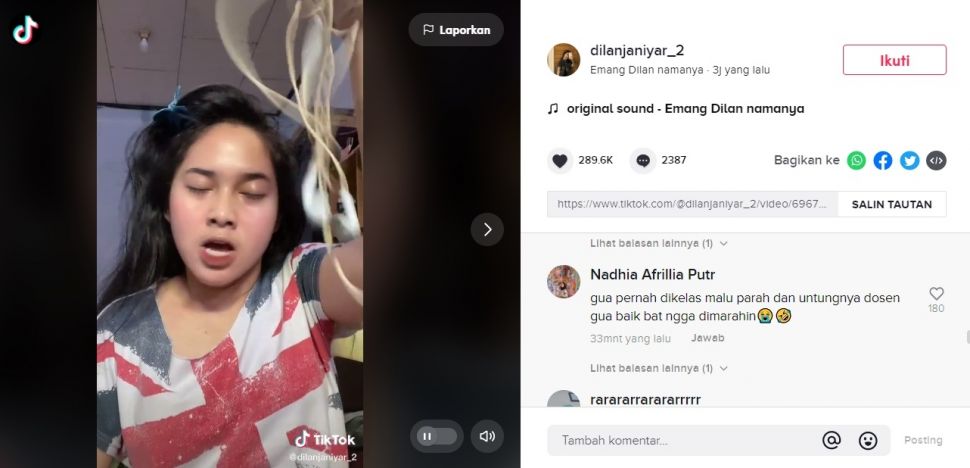 Viral Wanita Curhat Dendam Kesumat Sama Headset. (TikTok/@dilanjaniyar_2)