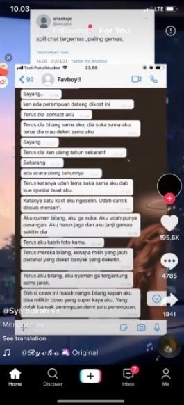 Viral Cewek Bagikan Chat Gemas Pacar, Malah Dihujat. (Twitter/@bijikambingg)