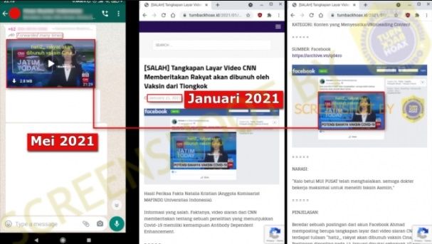 Viral Berita Rakyat akan Dibunuh oleh Vaksin dari China. (Turnbackhoax.id)