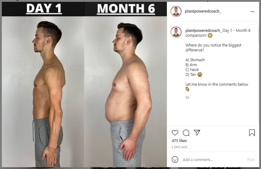 Pria Ini Sengaja Ingin Punya Tubuh Obesitas, Alasannya Mulia (instagram.com/plantpoweredcoach_)