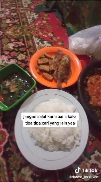 Protes masakan istri (TikTok @darma_osullivan)