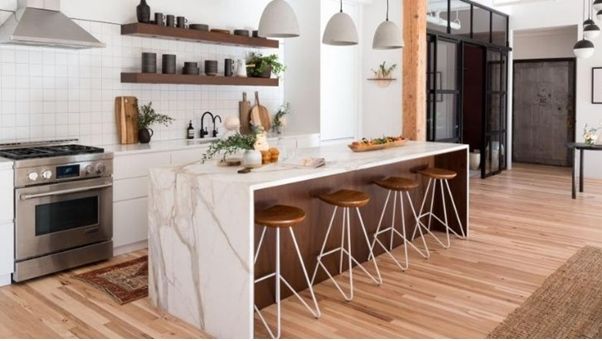 Keramik Dapur Motif Kayu. (HGTV Home)