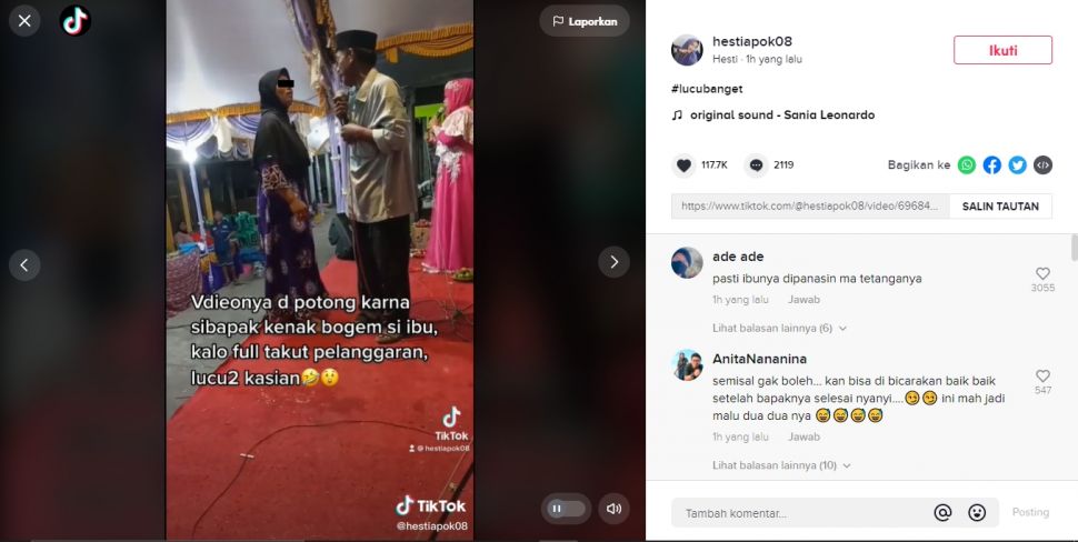 Suami nyanyi bareng biduan, emak-emak naik panggung sampai ngamuk-ngamuk (TikTok).