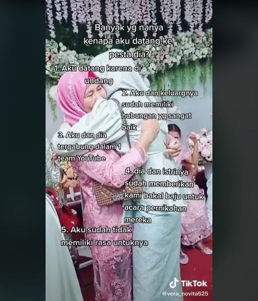 Hadir di Pernikahan Mantan, Wanita Ini Malah Menangis Peluk Mantan Calon Ibu Mertua (tiktok.com/@vera_novita625)